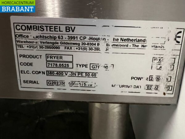 Combisteel Doppelfritteuse aus Edelstahl 2 x 18 Liter 400V Horeca – Bild 7