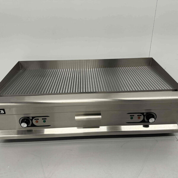 Edelstahl-Grillplatte Grillplatte Rippengrill 100 cm 400V Horeca