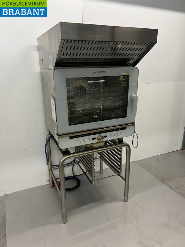 RVS Lainox ICEM051 Combisteamer Steamer 5 x 1/1 GN mit Dunstabzugshaube und Ständer 400V Horeca – Bild 3