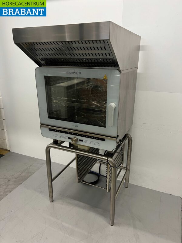 RVS Lainox ICEM051 Combisteamer Steamer 5 x 1/1 GN mit Dunstabzugshaube und Ständer 400V Horeca – Bild 2