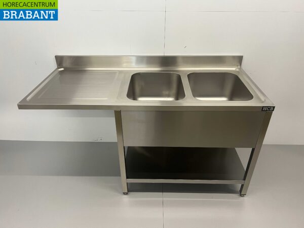 Edelstahlspüle Doppelspüle Premium-line 160 cm Horeca