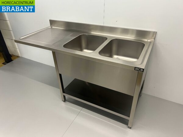 Edelstahlspüle Doppelspüle Premium-line 160 cm Horeca – Bild 2