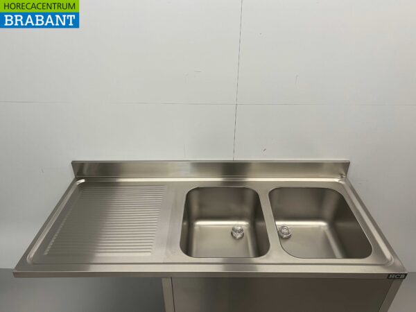 Edelstahlspüle Doppelspüle Premium-line 160 cm Horeca – Bild 4