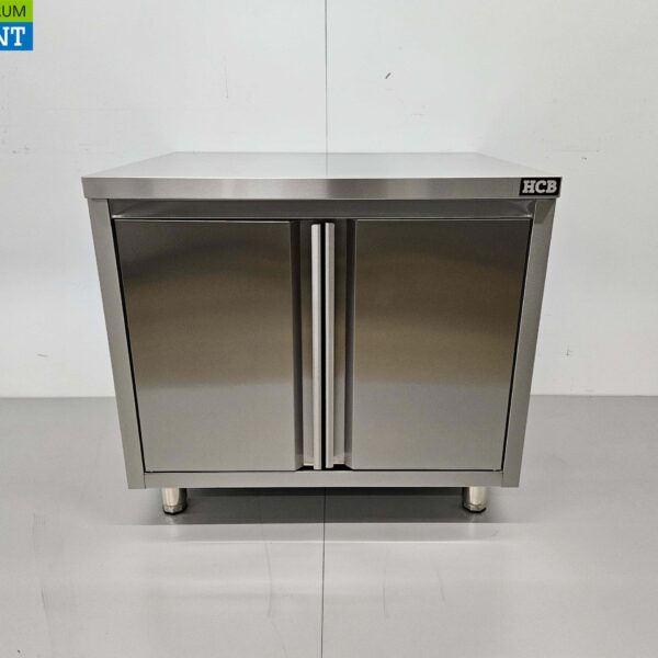 Edelstahl-Arbeitsschrank 2-türig Premium-line 90 cm Catering