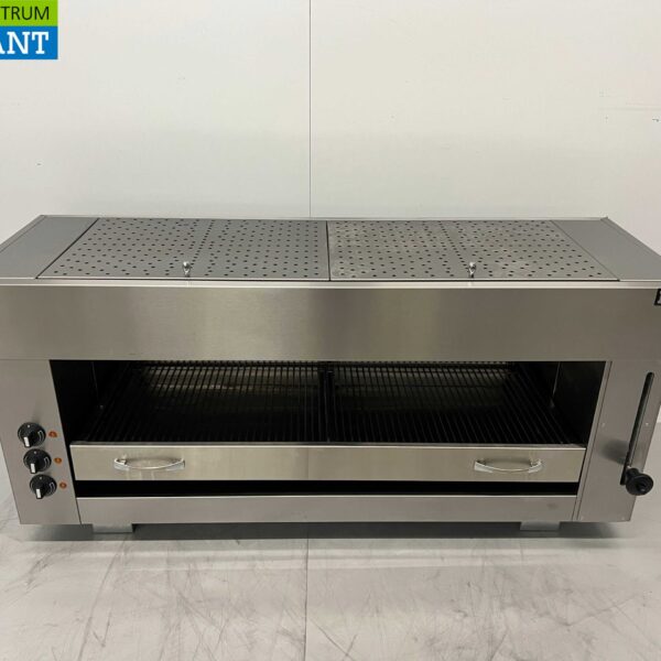 Edelstahl Pitagrill Salamander Grill 3 Brenner 129 cm 400V Horeca