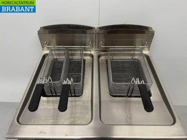 Edelstahl Giorik Doppel-Fritteuse Fritteuse 2 x 13 Liter 23 kW GAS Catering – Bild 4