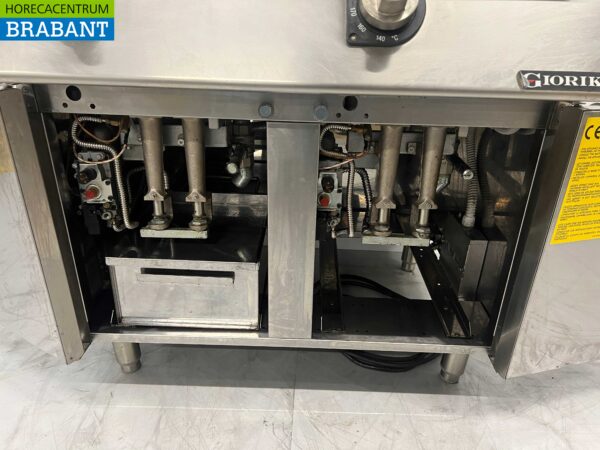 Edelstahl Giorik Doppel-Fritteuse Fritteuse 2 x 13 Liter 23 kW GAS Catering – Bild 5
