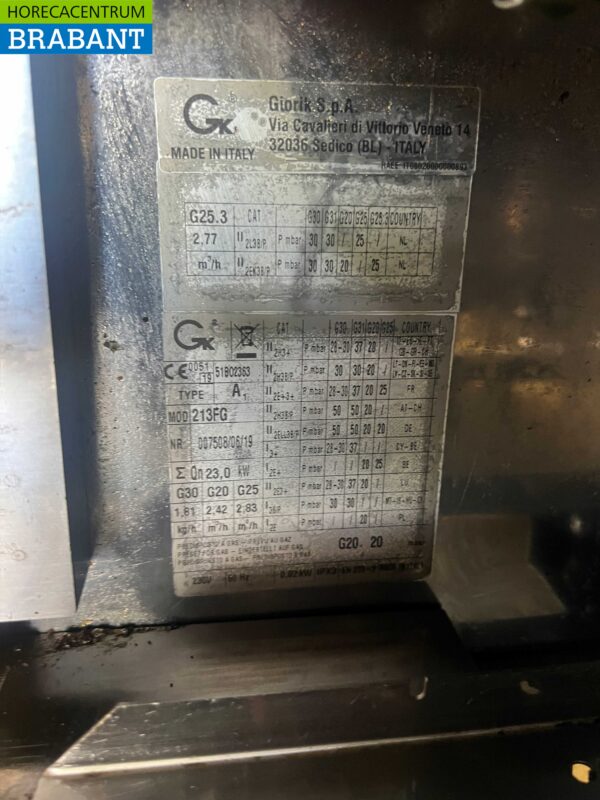 Edelstahl Giorik Doppel-Fritteuse Fritteuse 2 x 13 Liter 23 kW GAS Catering – Bild 6