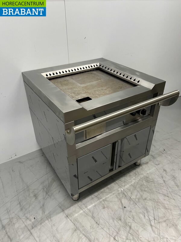 Edelstahl Teppanyaki Grillpfanne 80 cm GAS Horeca – Bild 2