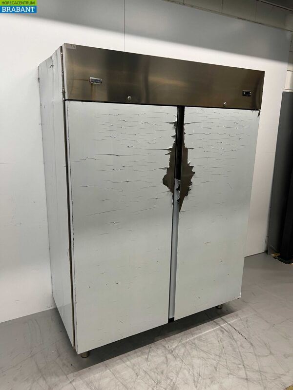 Edelstahl Zanussi Doppeltüriger 2-türiger Kühlschrank 1300 Liter 230V Horeca – Bild 2