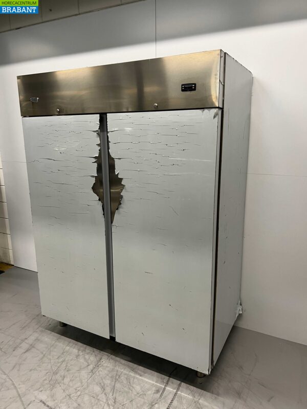 Edelstahl Zanussi Doppeltüriger 2-türiger Kühlschrank 1300 Liter 230V Horeca – Bild 3