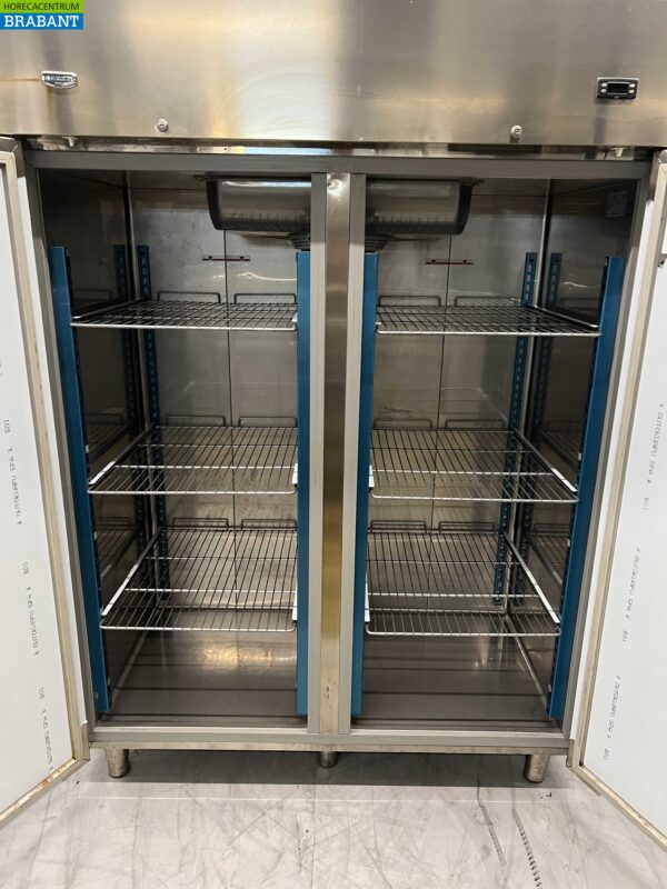 Edelstahl Zanussi Doppeltüriger 2-türiger Kühlschrank 1300 Liter 230V Horeca – Bild 4