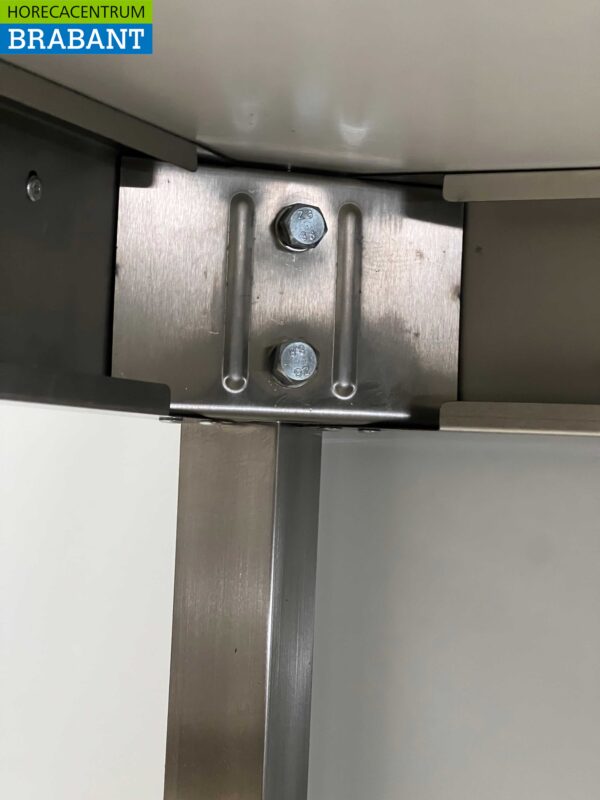 Mobiler Arbeitstisch auf Rädern aus Edelstahl 200 x 70 x 85 cm Catering – Bild 4