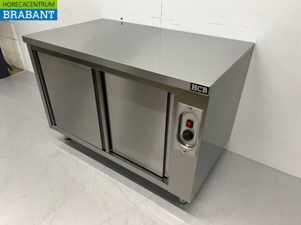 Edelstahl Schrank Wärmeschrank 2 Schiebetüren Premium-line 120 cm Horeca – Bild 2