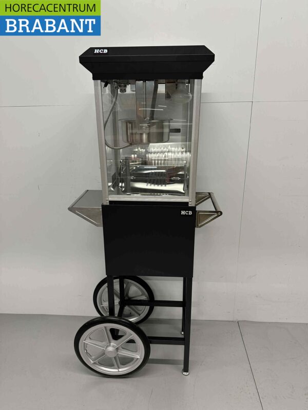 Popcornmaschine Popcornmaschine mit Ständer schwarz 230V Braderie Markt Horeca
