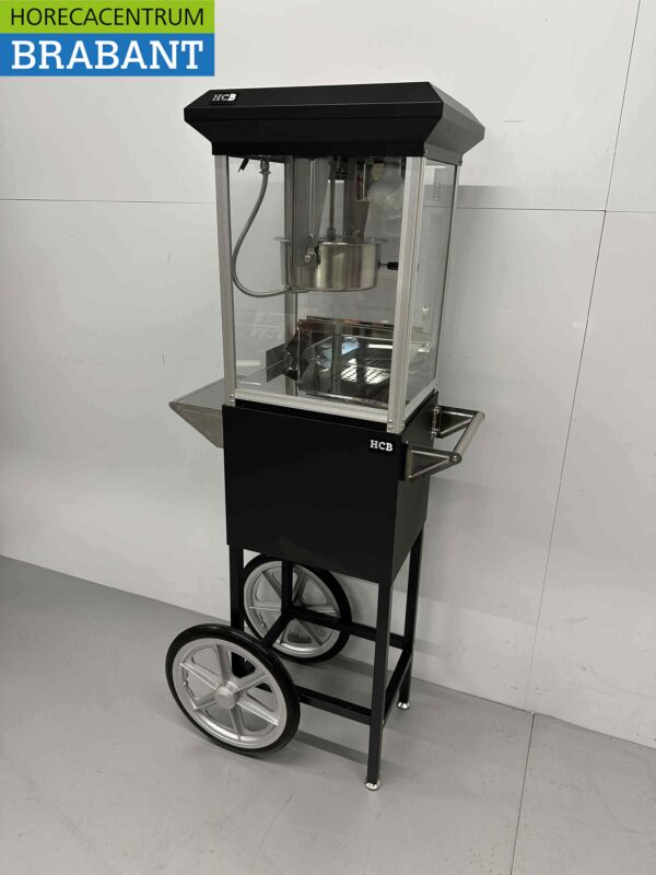 Popcornmaschine Popcornmaschine mit Ständer schwarz 230V Braderie Markt Horeca – Bild 2