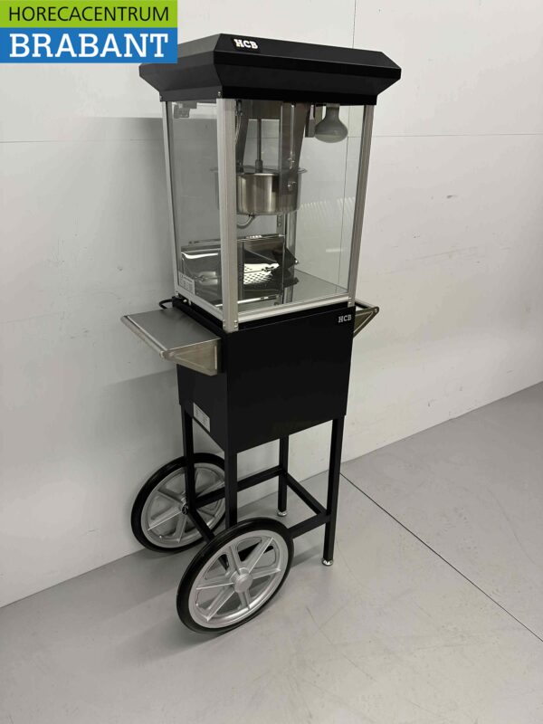 Popcornmaschine Popcornmaschine mit Ständer schwarz 230V Braderie Markt Horeca – Bild 3