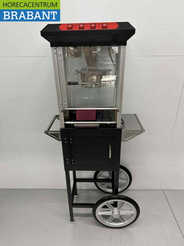Popcornmaschine Popcornmaschine mit Ständer schwarz 230V Braderie Markt Horeca – Bild 4