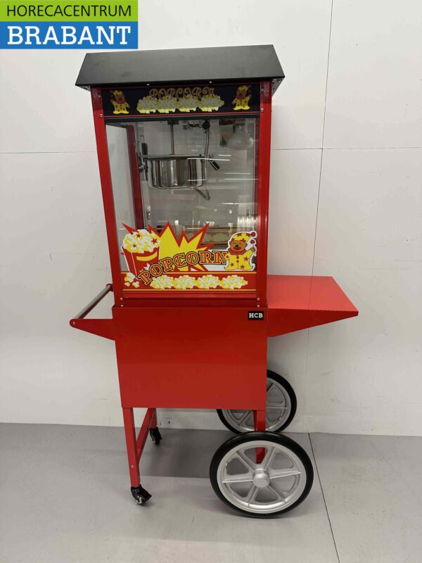 Luxus Popcornmaschine Popcornmaschine Schwarz mit Ständer 230V Braderie Markt Horeca