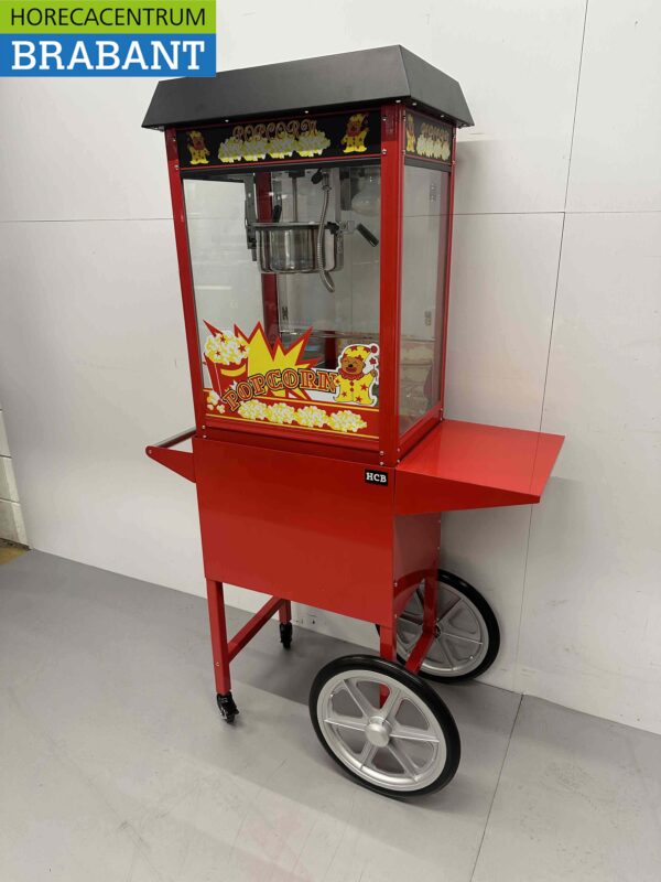 Luxus Popcornmaschine Popcornmaschine Schwarz mit Ständer 230V Braderie Markt Horeca – Bild 2
