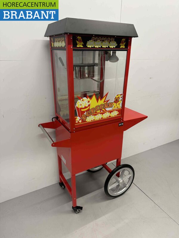 Luxus Popcornmaschine Popcornmaschine Schwarz mit Ständer 230V Braderie Markt Horeca – Bild 3