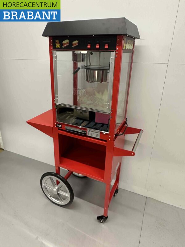 Luxus Popcornmaschine Popcornmaschine Schwarz mit Ständer 230V Braderie Markt Horeca – Bild 5