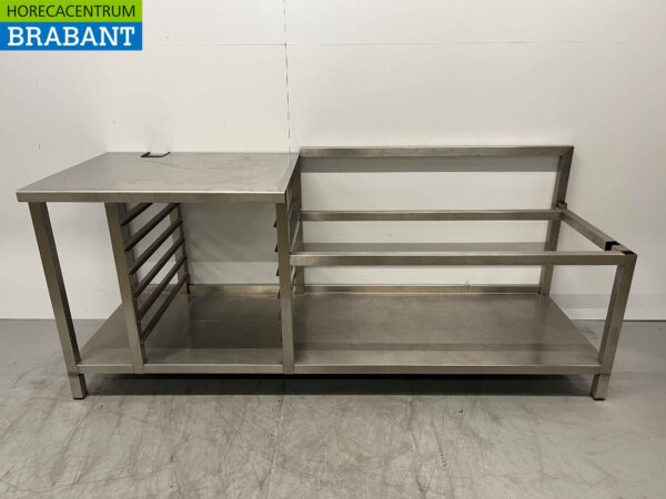 Edelstahl Arbeitstisch Basis 207,5 x 70 x 85 cm Catering