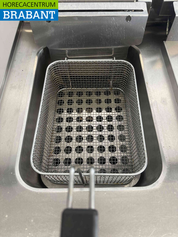 Edelstahl-Doppelfriteuse Frittieren 2 x 10 Liter 400V Horeca – Bild 5