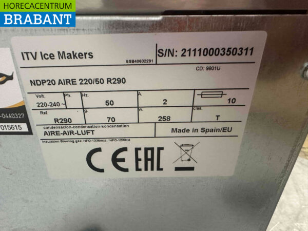 ITV Quasar Eiswürfelmaschine aus Edelstahl Eiswürfelmaschine 22 kg pro Tag 230V Horeca – Bild 4