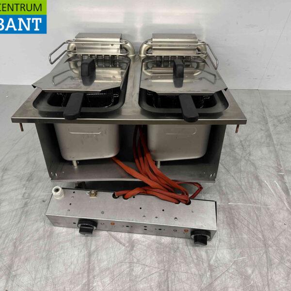 Edelstahl Mareno Einhängefriteuse 2 x 10 Liter 400V Horeca