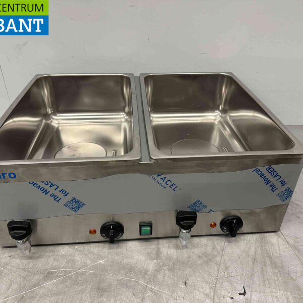 Saro Bain marie aus Edelstahl 2 x 1/1 GN 230V Horeca