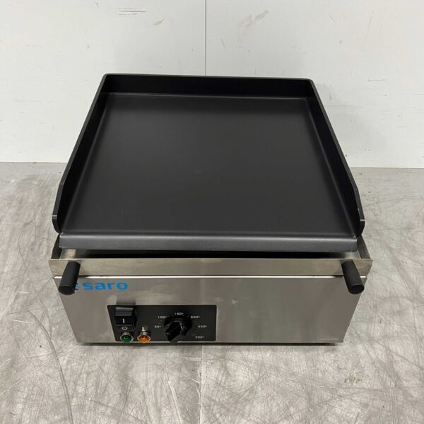 Saro Grillplatte aus Edelstahl Grillplatte glatt 40 cm 230V Horeca