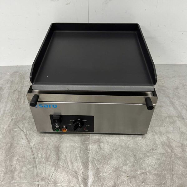 Saro Grillplatte aus Edelstahl Grillplatte glatt 40 cm 230V Horeca