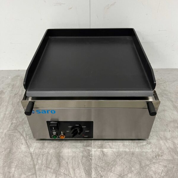 Saro Grillplatte aus Edelstahl Grillplatte glatt 40 cm 230V Horeca