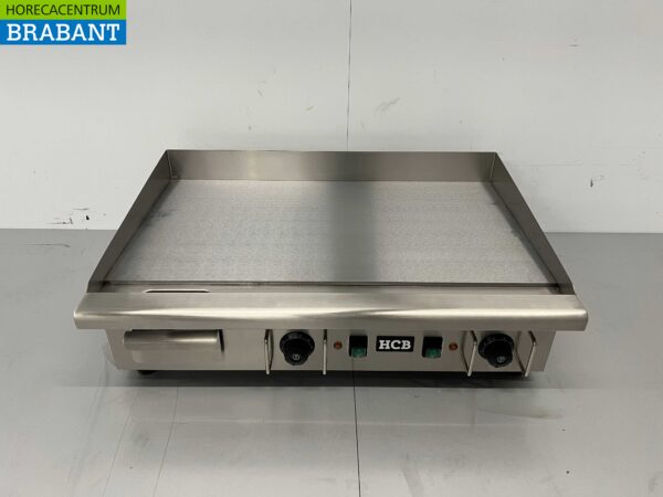 Edelstahl Bratpfanne Griddle glatt 74 cm 400V Horeca