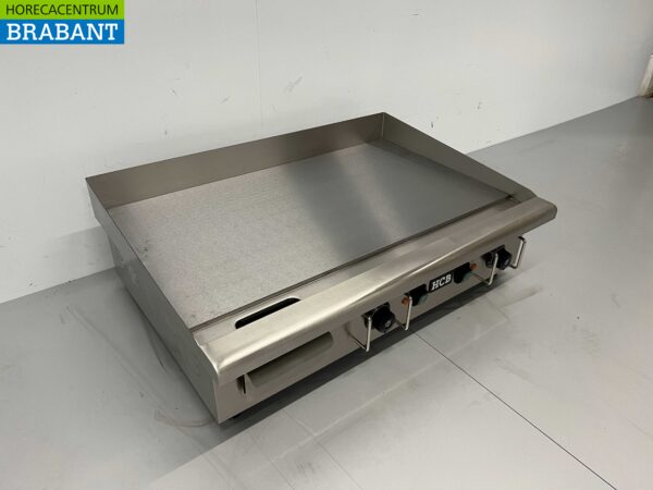 Edelstahl Bratpfanne Griddle glatt 74 cm 400V Horeca – Bild 3