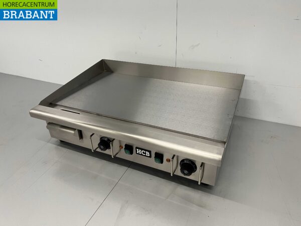 Edelstahl Bratpfanne Griddle glatt 74 cm 400V Horeca – Bild 2
