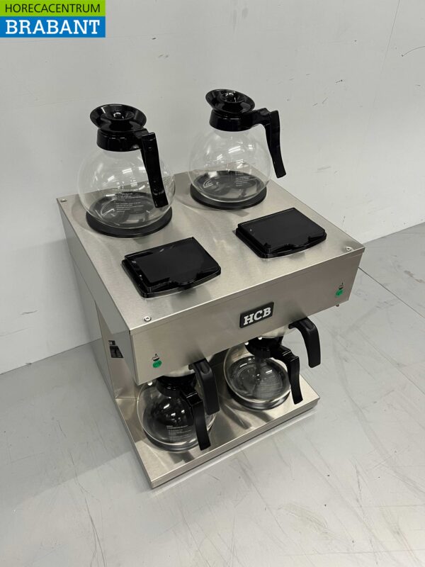 Edelstahl HCB Doppel-Kaffeemaschine Kaffeemaschine 2 x 1,8 Liter 230V Horeca – Bild 3