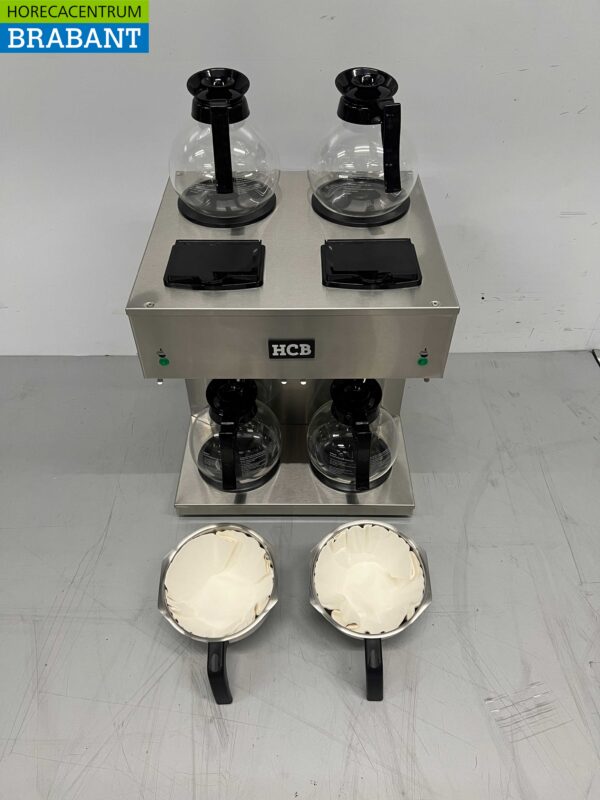 Edelstahl HCB Doppel-Kaffeemaschine Kaffeemaschine 2 x 1,8 Liter 230V Horeca – Bild 4