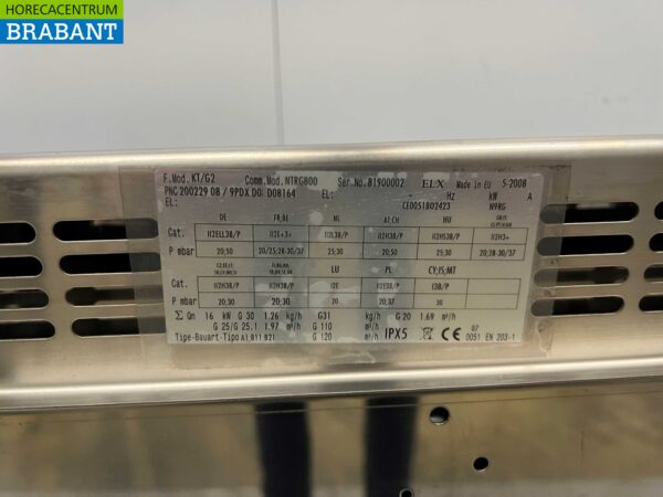 Edelstahl Zanussi Cook-through glatt 80 cm GAS Horeca – Bild 4