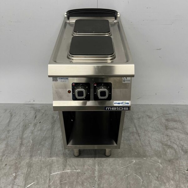 Olis 2-Flammen-Elektroherd aus Edelstahl 40 cm 400V Horeca