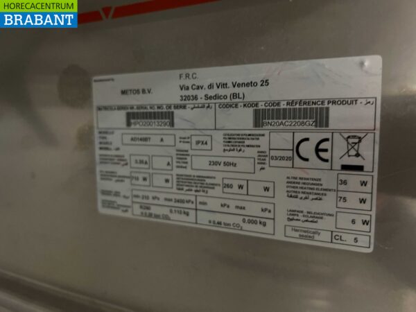 Edelstahl Polaris AD 140 BT Doppeltüriger 2-türiger Gefrierschrank Kühlschrank 1400 Liter 230V Horeca – Bild 5