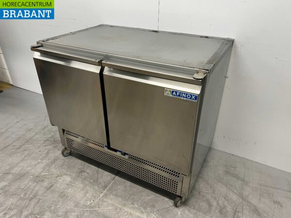 Edelstahl Afinox Mobile gekühlte Werkbank 2 Türen 100 cm 230V Horeca – Bild 2