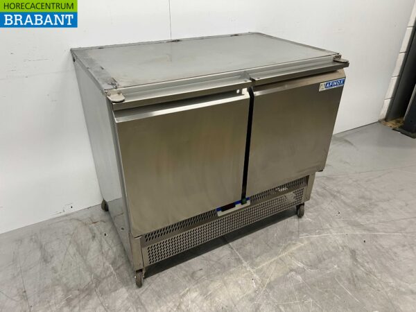 Edelstahl Afinox Mobile gekühlte Werkbank 2 Türen 100 cm 230V Horeca – Bild 3