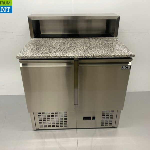 Pizzabank aus Edelstahl Pizzatisch Saladette 90 cm 230V Horeca