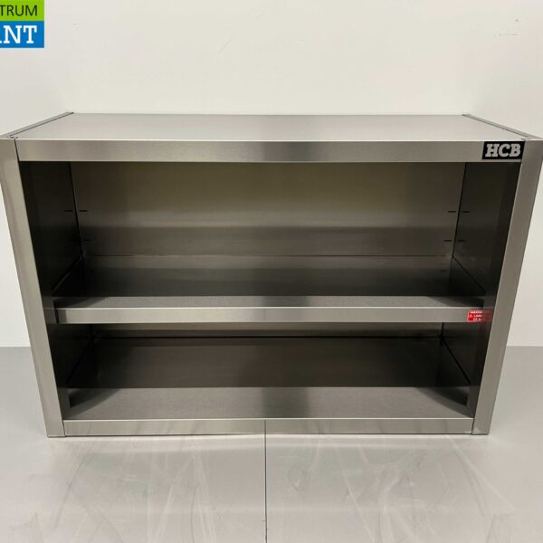 Edelstahl-Hängeschrank Premium-line Offenes Modell 100 cm Catering