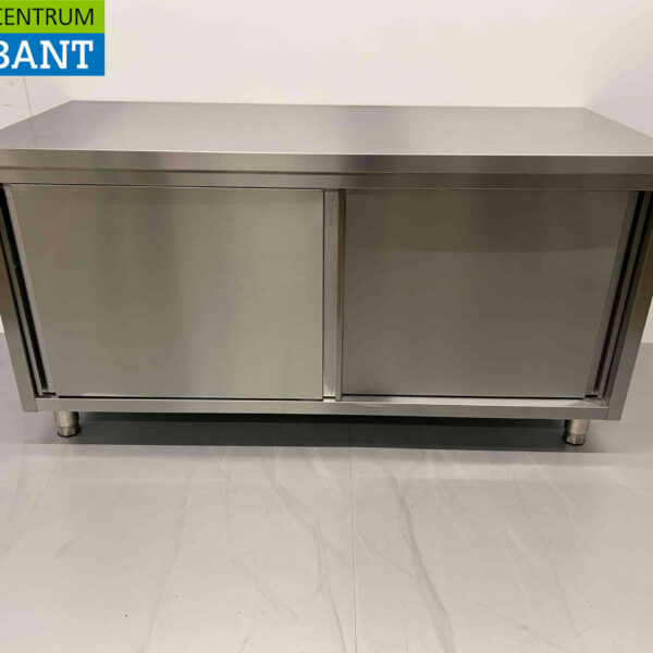 Edelstahl HCB Arbeitsschrank Schrank Arbeitstisch Premium-line 2 Schiebetüren 160 cm Catering