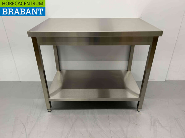 HCB Arbeitstisch Basic-line aus Edelstahl 100 x 60 x 85 cm Catering