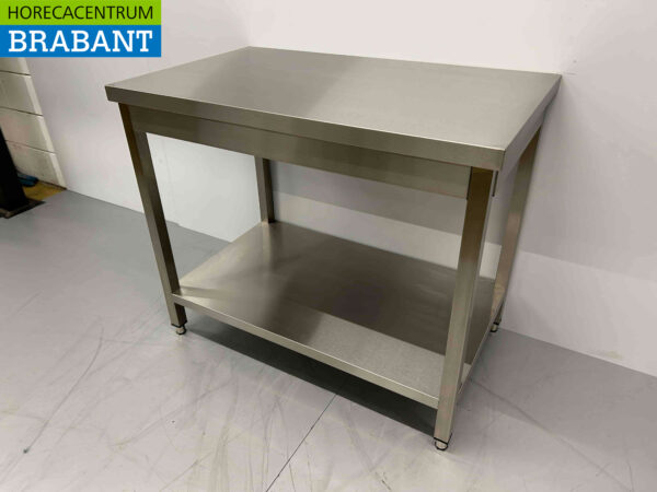 HCB Arbeitstisch Basic-line aus Edelstahl 100 x 60 x 85 cm Catering – Bild 3