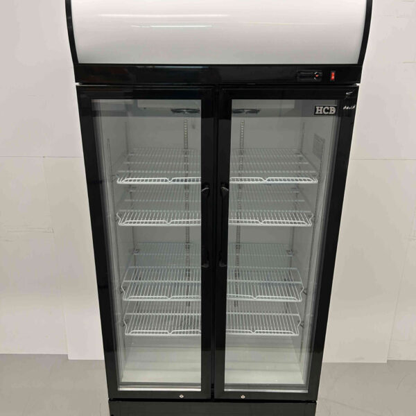HCB Flügeltüriger Glastürkühlschrank Getränkekühlschrank Flügeltüren 630 Liter 230V Horeca